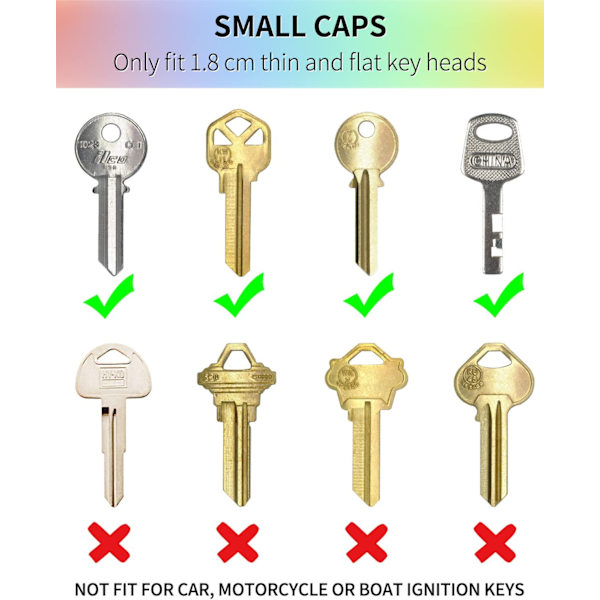 24-pack 2 cm runda knapplockskydd, skyddande nyckel-ID-markörer för