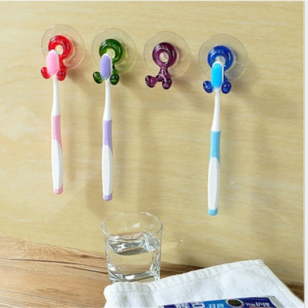 Set med 4 tecknade tandborsthållare, återanvändbar vattentät Multi-Fu
