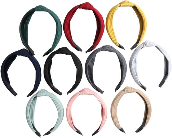10 stk Boho Hodebånd for Kvinner Jenter, Elastisk Hårbånd deres V