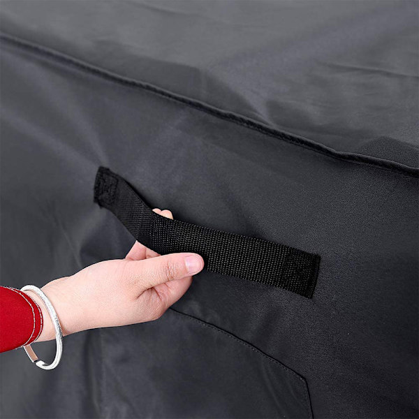 123*123*71cm, Sort Vandtæt Udendørs Patio Bord Møbelsæt