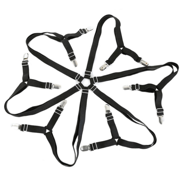 Arkplader, Lange, Justerbare Sengepladeclips（Sort）, 6 Sider Tr