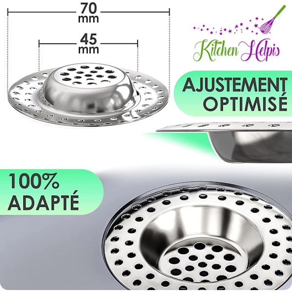 Tiskialtaan siivilä 14g, 8 kpl, sopii KAIKKIIN Viemäreihin, Keittiön tiskialtaan siivilä 8pcs