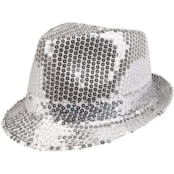 Glitterhat, unisex, diskoudstyr, diskoprydelse, karneval, fa
