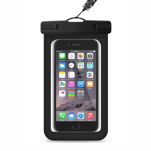 2 st Smartphone vattentät väska (svart 21,5 x 10,5 cm), PVC vatten
