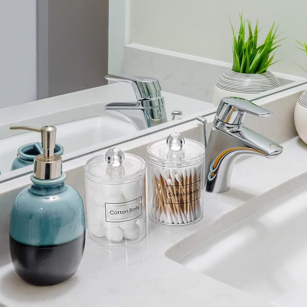 4 PAKK Q-tips holder dispenser for bomullsdott, ekskludert andre