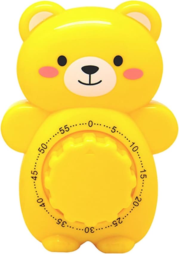 Søt bjørnformet timer, gjenbrukbar timer, nedtellingstimer for baking