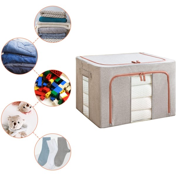 Förvaringsväska för kläder eller sängkläder, hopfällbar förvaringslåda med