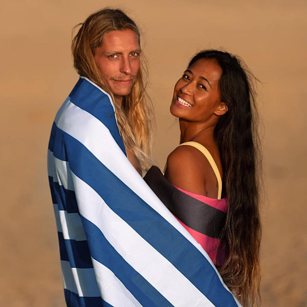 Mikrofiber Strandhåndklæde - Tyndt og let - Hurtigtørrende - Strandhåndklæde