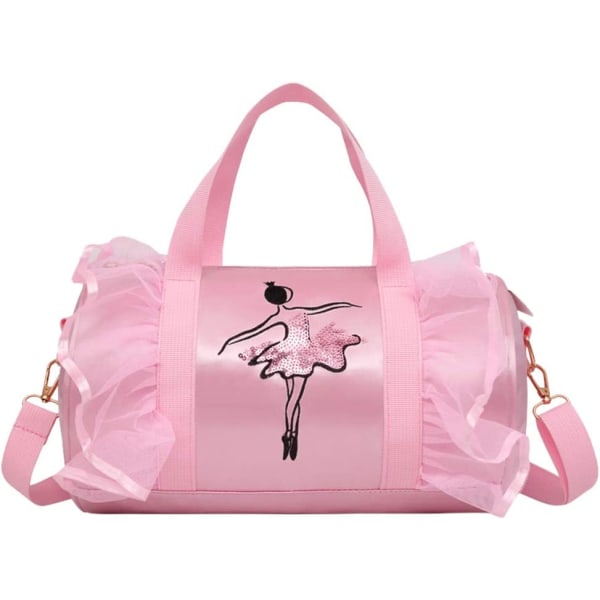 Tyttöjen ballerinalaukku vaaleanpunainen (pitkä side), olkalaukku Messenger Sp