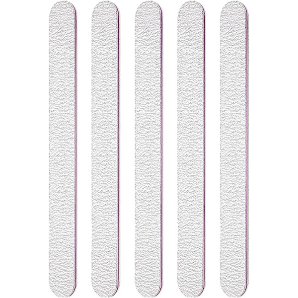 Set med 5 Professionella Nagelfilar (Grå), 100 / 180 Dubbelsidiga