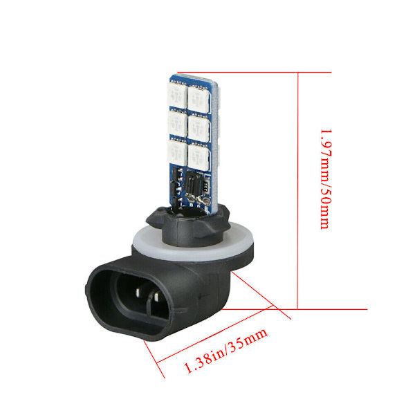 2x 881 5050 Färgglada RGB Bil LED Billampor Dimljus La