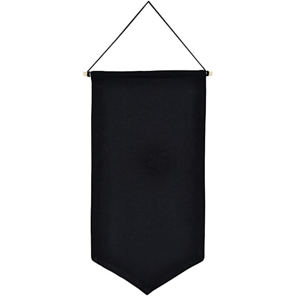 Väggmonterat smyckes- och broschställ i canvas (svart, 2-pack)