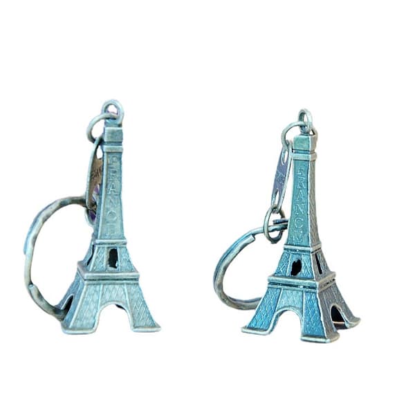 4 kappaletta Retro Eiffel-torni avaimenperät Ranskan souvenir avaimenperä, S