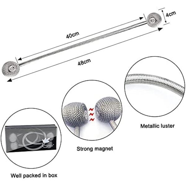 Magneettiset verhonauhat magneettiset punotut C