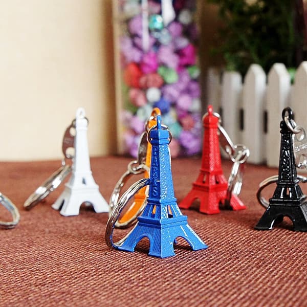 Eiffeltårns nøglering - Souvenir fra Paris Frankrig - Sæt med 10 (A