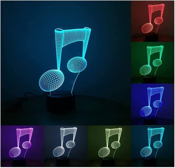 3D-pöytälamppu, Ephvan 3D-musiikin visualisointi 7 väriä vaihtaa