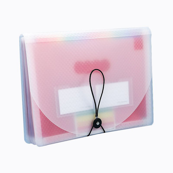 13 Folds Transparent Color Checkered Expanding Pockets, Portable