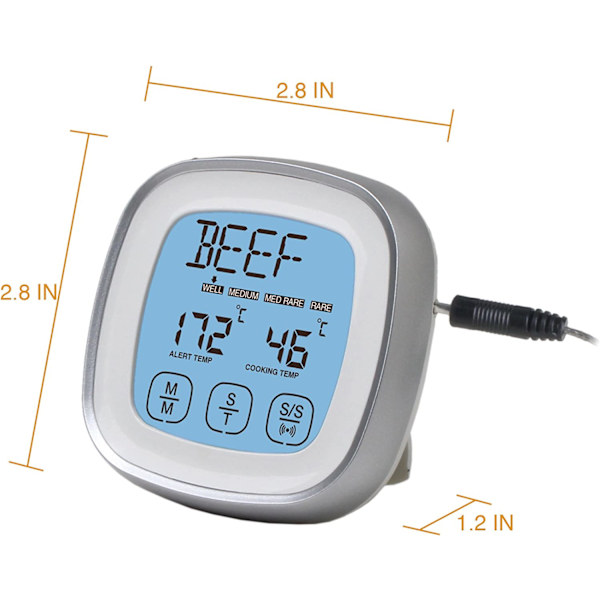 Kötttermometer, omedelbar avläsning mattermometer digital termometer