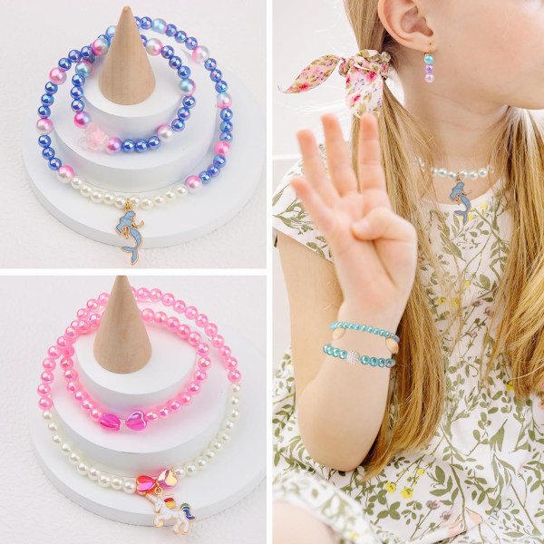 Perler til børn, perler til børnearmbånd, gør-det-selv armbånd perlehalskæde