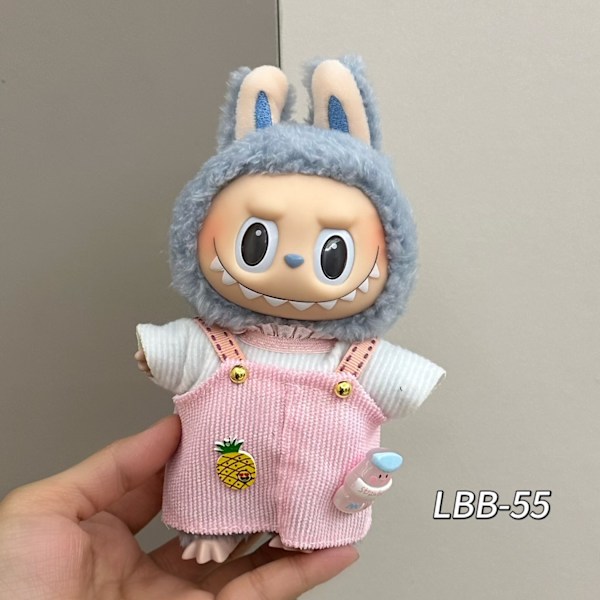 Labubu Tøjsæt Dukketilbehør til 15/17cm Labubu V2 V1 (LBB-55) (LBB-55)