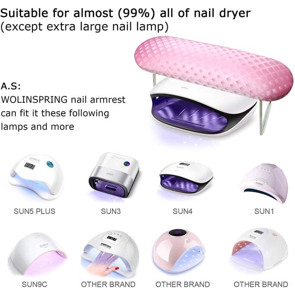Nagelarmstöd i mikrofiberläder för manikyr