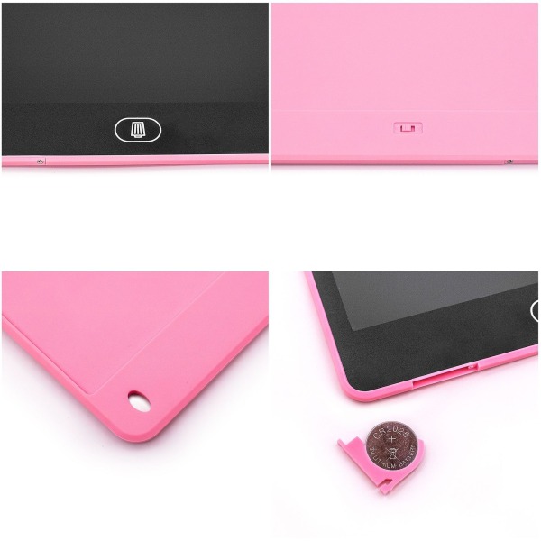 (Pink farve) Farverig LCD-skrivetablet, grafiktablet Drawin