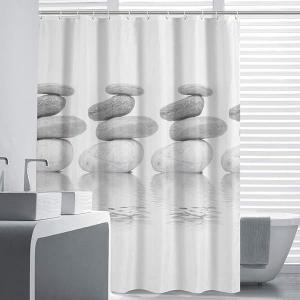 3D-trykt vanntett muggsoppbestandig polyester dusjforheng 18