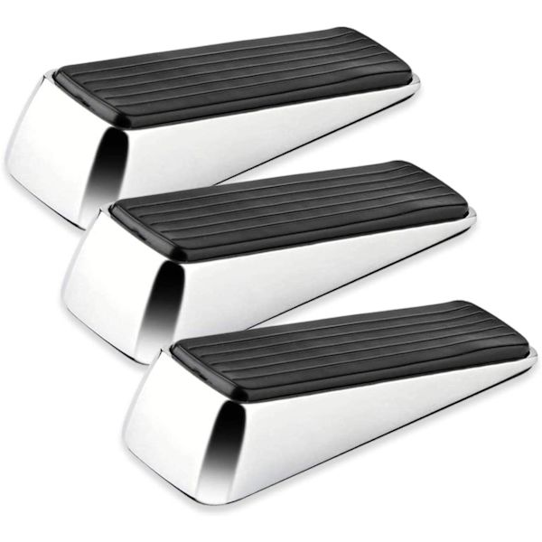 3 Pak Poleret Krom Dørkiler, Heavy Duty, Skridsikker Solid R