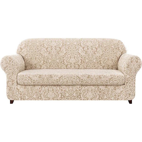Sofaovertræk Sofabetræk 2-delt Jacquard Damask Betræk wi
