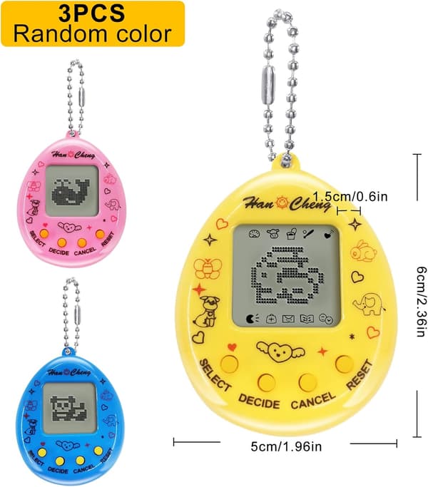 Virtuella husdjur leksak 3PCS Digital Pet Game Console Handheld Machine