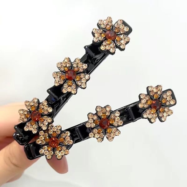 Kvinners hårklips, 8 stykker hårtilbehør, Rhinestone hårklips