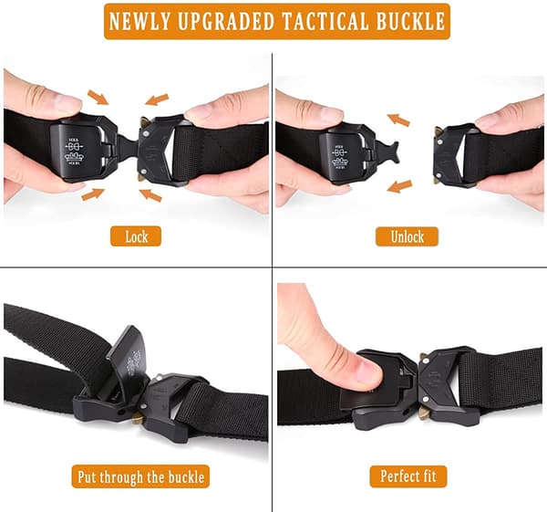 Taktisk bælte, militær vandrebælte 1,5\" nylon webbing arbejdsbælte
