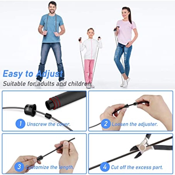 Springtov, Speed Jump Rope Tangle-free Justerbar Reb med