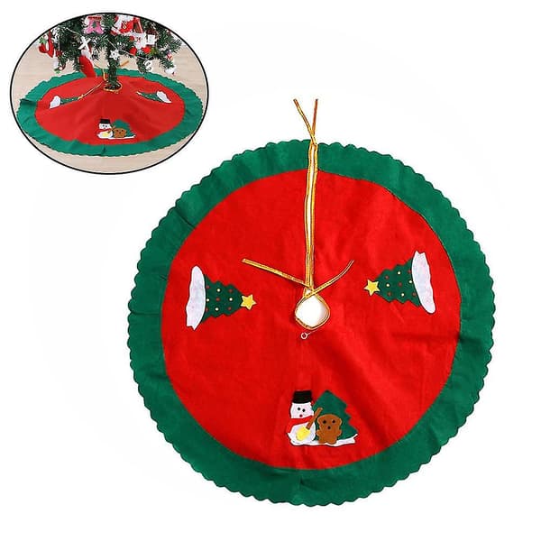 90cm Rund Julgran Presentmatta Kjol Bas Golvskydd Xm