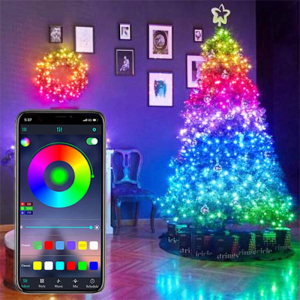 10m LED-julelys USB Bluetooth fjernkontroll LED-lys