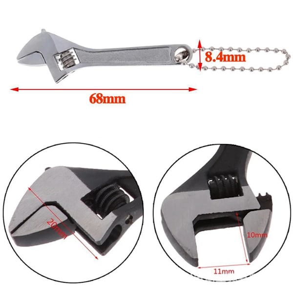 1 Sort 100mm Mini Justerbar Metal Nøgleskrænke til Reparation