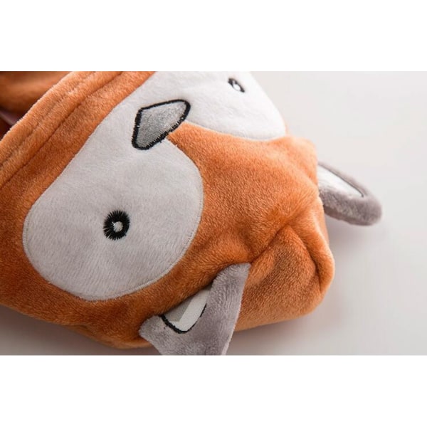 Baby hættehåndklæde (Orange Fox): Bomuldsbadekåbe til dreng og pige