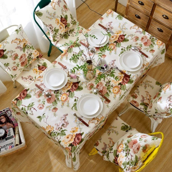 Motedesign Blomstertrykk duk middag duk piknik