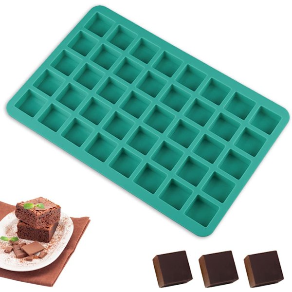 Silikone chokoladeforme 40 firkantede hulrum og brownie til hjemmet