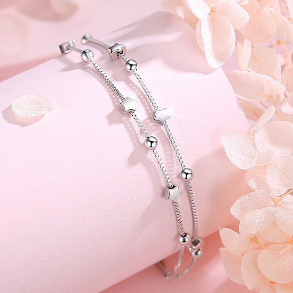 Dam Armband 925 Silver, Justerbart Dam Kärleksarmband Gi