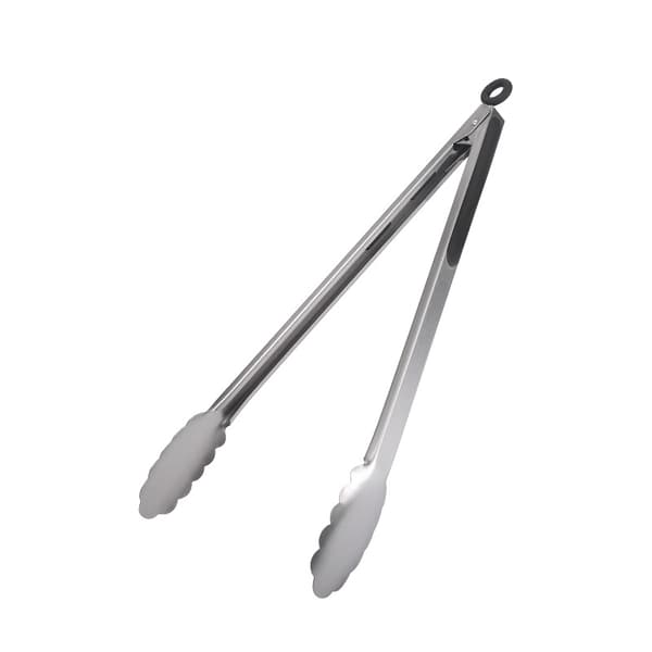 Grilltång, Rostfritt stål/Plast, Längd: 39,4 cm