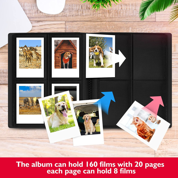 160 ark fickalbum för Fujifilm Instax Mini 70 7s 8 8+ 9 11 2