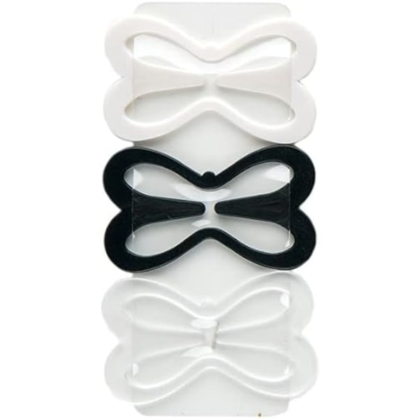 Back Bra Clips Hidden Bra Strap Converter - Pack of 3 Black White