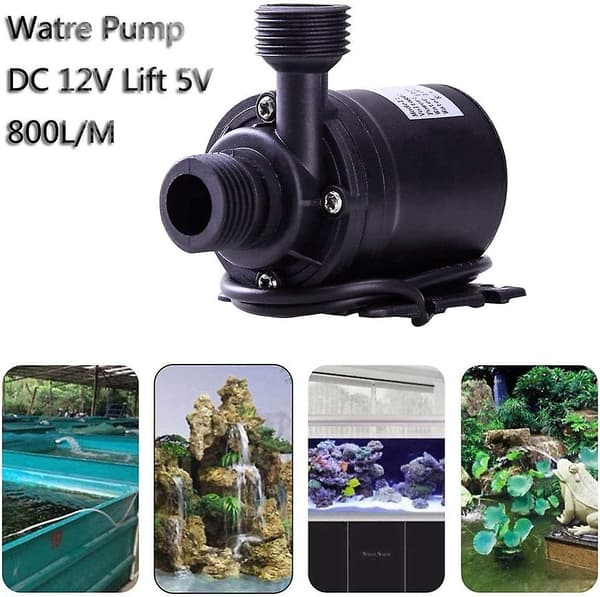 DC 12V 800L/H 5M Borstlös Nedsänkbar Vattenpump