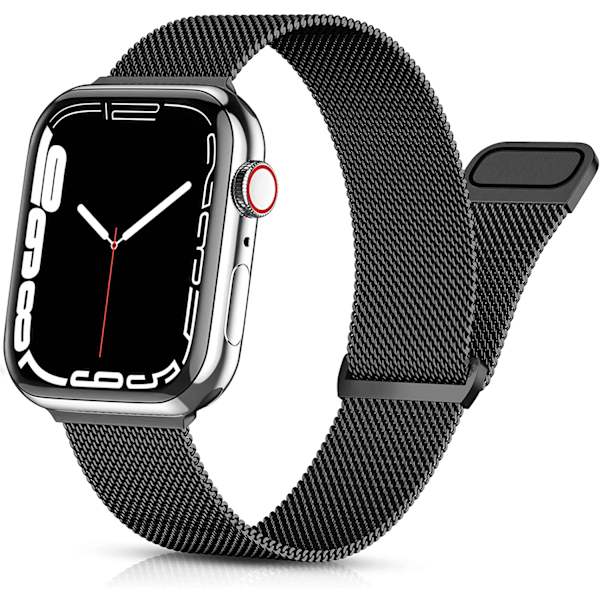 Musta metalliranneke yhteensopiva Apple Watch -rannekkeen kanssa 38/40/41MM f