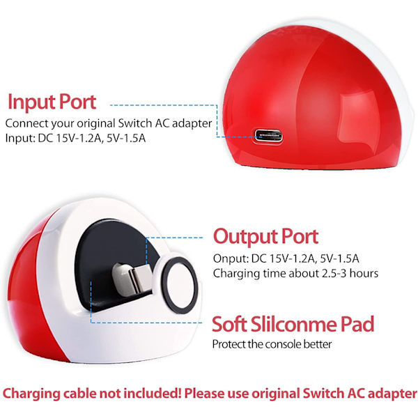 Mini-latausteline Nintendo Switchille/Switch Litelle/Switch OLEDille,