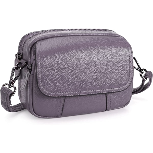 Dam Fashion Crossbody Väska - Äkta Läder Telefonväska - Liten Axelväska - Stor Kapacitet