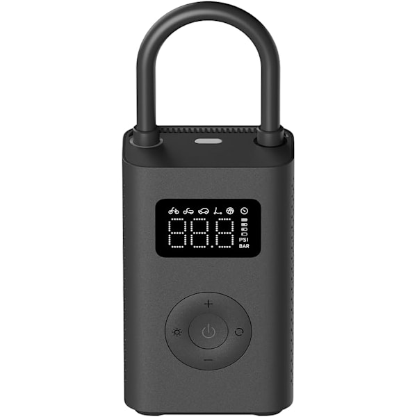 Bil Luftpumpe, Xiaomi Mi Luftpumpe 2, Bærbar Elektrisk Kompressor, Indbygget Lommelygte, Præcis Batteriniveauvisning