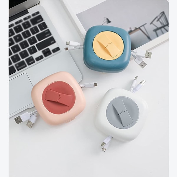 Sett med 3 sammenleggbare datakabeloppbevaringsbokser for ledningshåndtering E