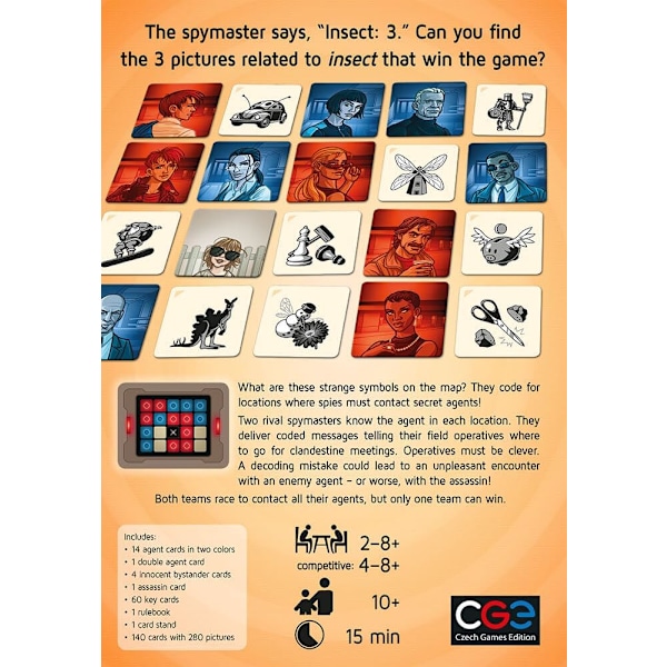 Codenames Party Lautapeli (keltainen)